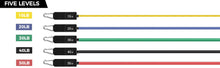 Load image into Gallery viewer, 5 bands from 10lbs to 50lbs.
